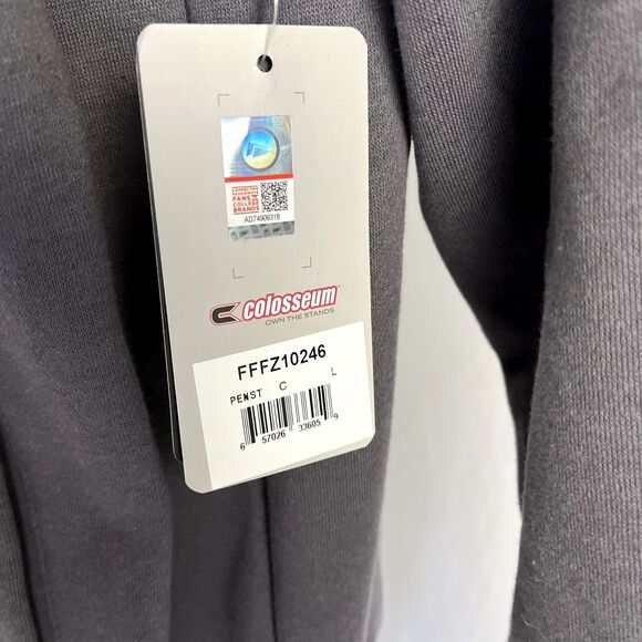 New Mens Colosseum Penn State 1/4 Zip Pullover Sweatshirt Sz L NWT Gray - Picture 4 of 9